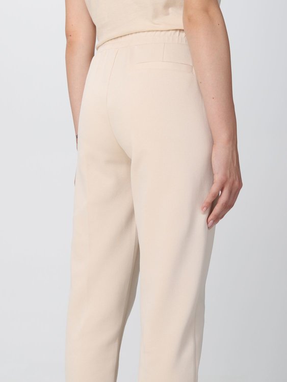 Módní Micro logo tepláky, Krémová barva, 2022