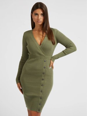 Guess – Alexandra šaty, Khaki barva