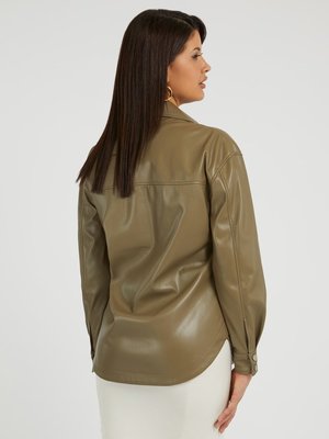 Carola košile – GUESS, Khaki barva Ženy