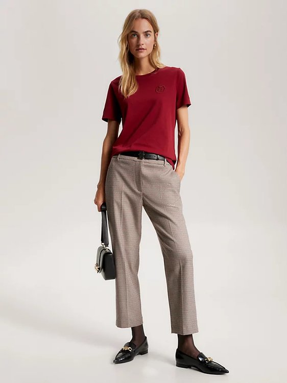 Modern Regular triko – Tommy Hilfiger, Červená barva Ženy