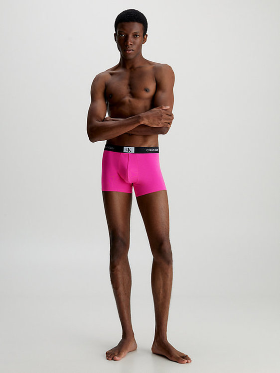 96 Cotton trenky 3ks Růžová, Zelená barva Muži