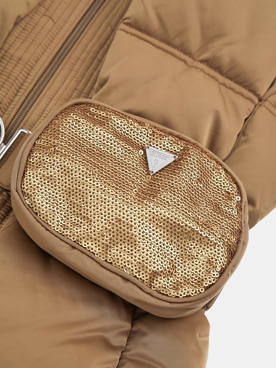 GUESS – Lucia bunda, Hnědá barva 1