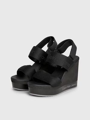 Wedge sandály – Calvin Klein Jeans, Černá barva Ženy