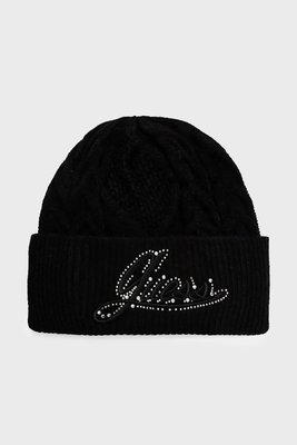 GUESS – Roselyn Beanie Swtr čepice, Černá barva