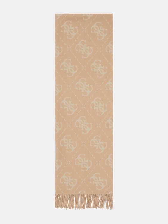 GUESS – Nolana 4G šála, Béžová barva