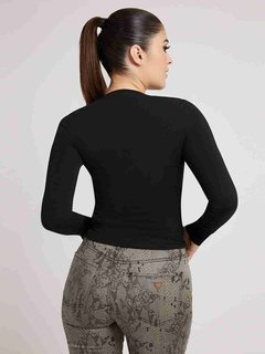 Guess, Černá barva Front logo tričko