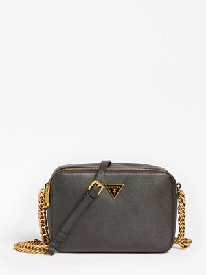 Módní Aura Saffiano crossbody, Černá barva, 2022