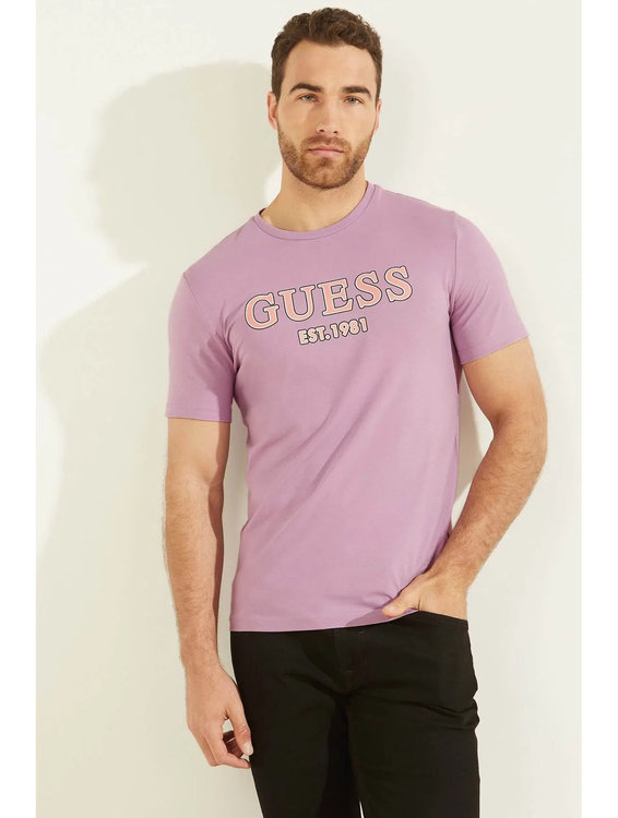 Guess – Point triko, Fialová barva
