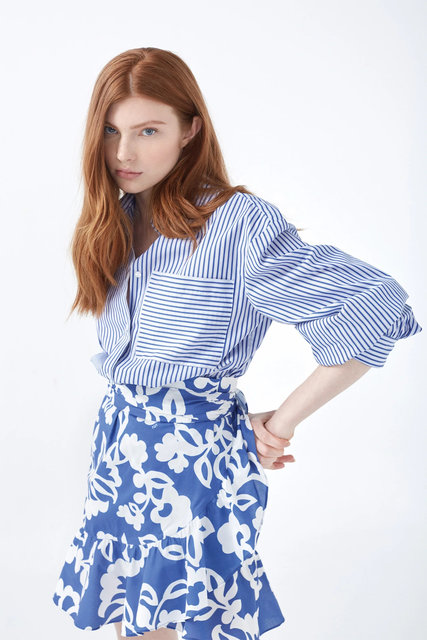 Módní Fresh košile, Bílá, Modrá barva, 2022