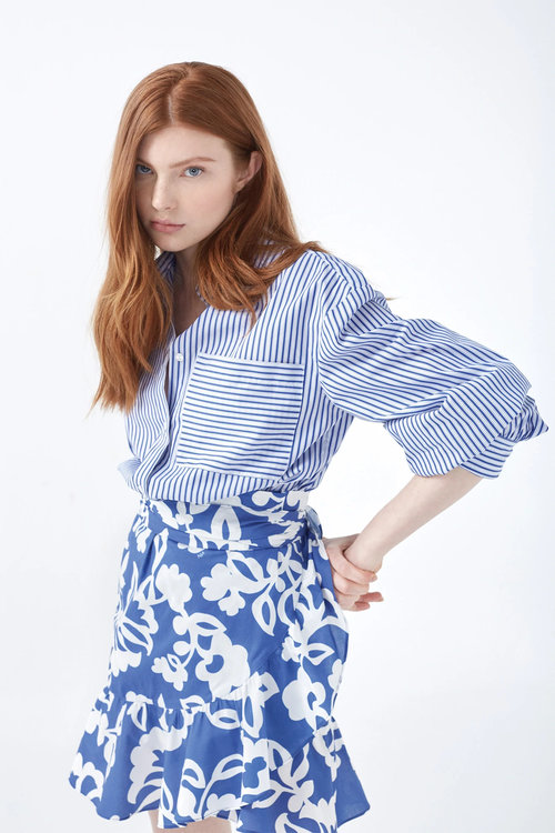 Módní Fresh košile, Bílá, Modrá barva, 2022