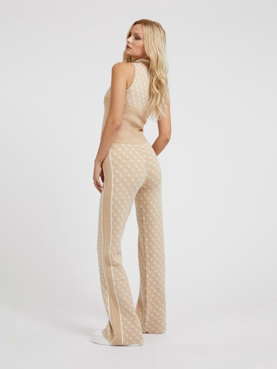 Luxusní Lise teplákové kalhoty, Béžová barva, XS, S, M, L