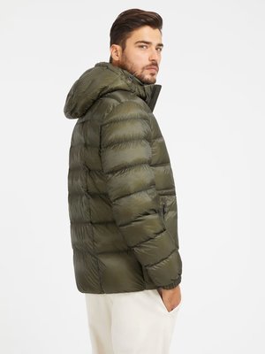 Light Puffa péřová bunda – GUESS, Zelená barva Muži