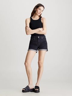 Luxusní Mid Rise šortky, Černá barva, 25/NI, 26/NI, 27/NI, 28/NI, 29/NI, 30/NI