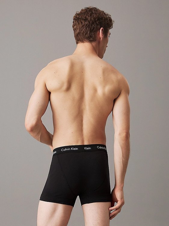 Módní Cotton Stretch boxery 3 ks, Černá barva, 2024