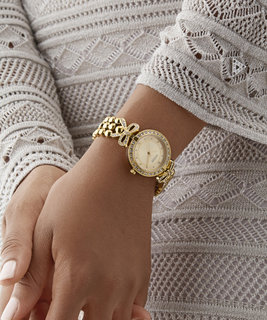 GUESS, Zlatá barva Ribbon hodinky