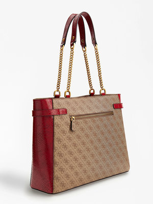 Zadie logo kabelka – Guess, Hnědá barva Ženy