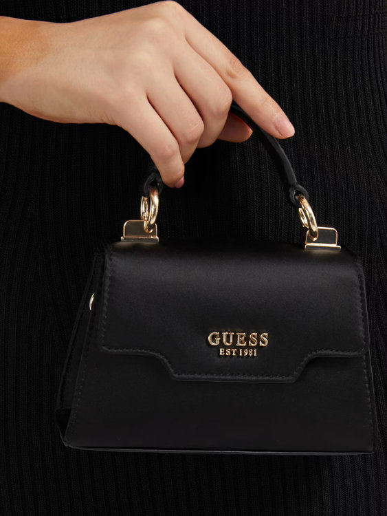 Luxusní Velina kabelka, Černá barva, T/U