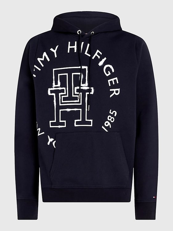 Monogram Ink mikina Navy barva Muži