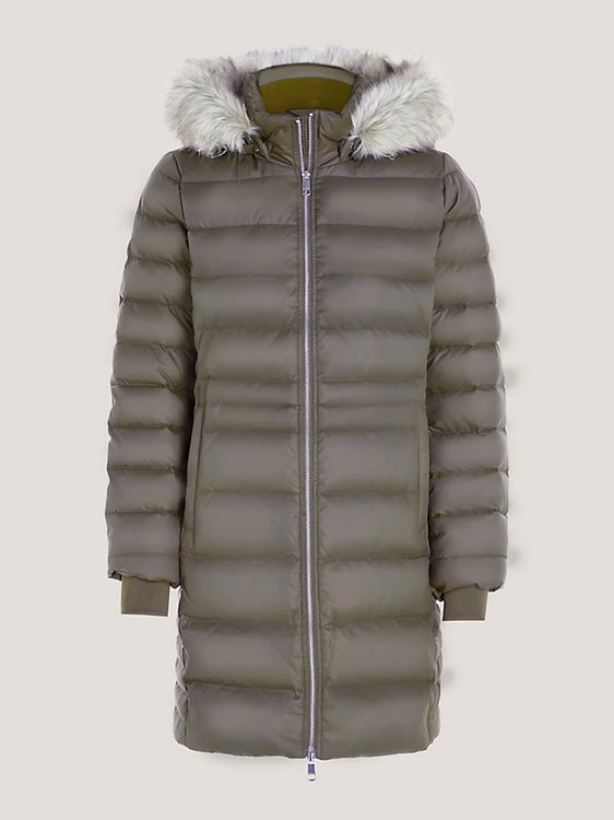 Tommy Hilfiger, Khaki, Zelená barva Tyra Down bunda