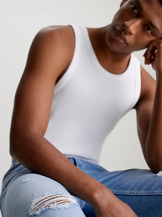 Módní Dad jeans, Modrá barva, 2024