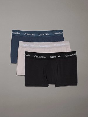 Calvin Klein Underwear – Cotton Stretch boxery 3ks, Černá, Modrá, Šedá barva