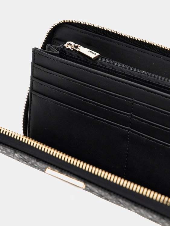 Módní Adelard velká peněženka, Černá barva, 2024