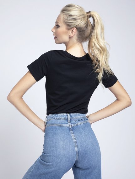 Módní Triko, Černá barva, 2021, 2020