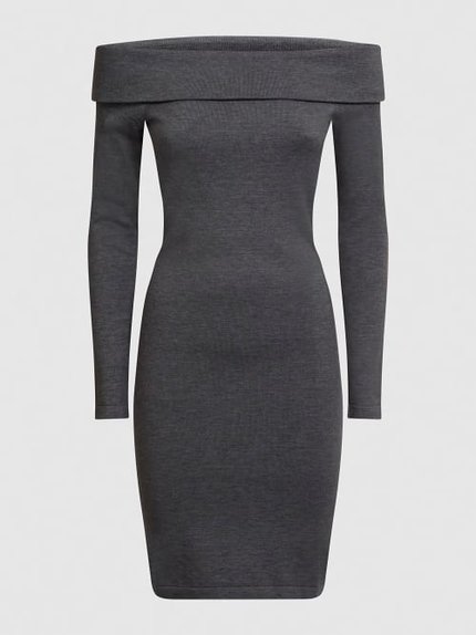 Guess, Šedá barva Šaty bez ramínek