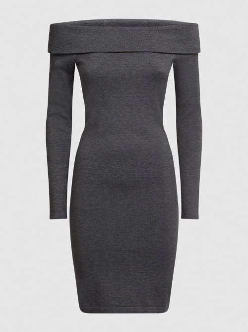 Guess, Šedá barva Šaty bez ramínek