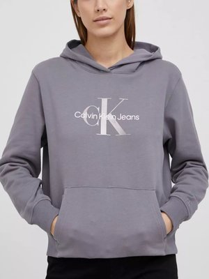 Gunmetal mikina – Calvin Klein Jeans, Šedá barva Ženy