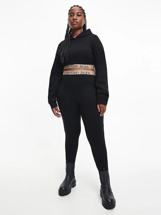 Logo elastic legíny – Calvin Klein Jeans, Černá barva Ženy