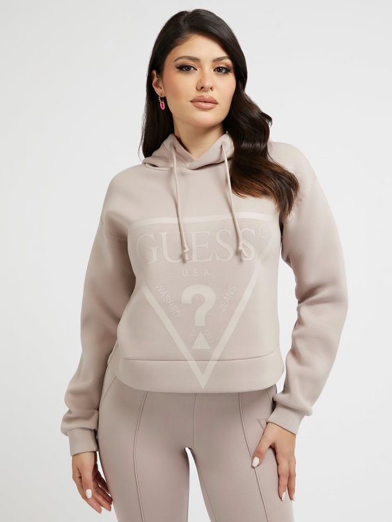 GUESS – Alisa mikina, Béžová, Růžová barva