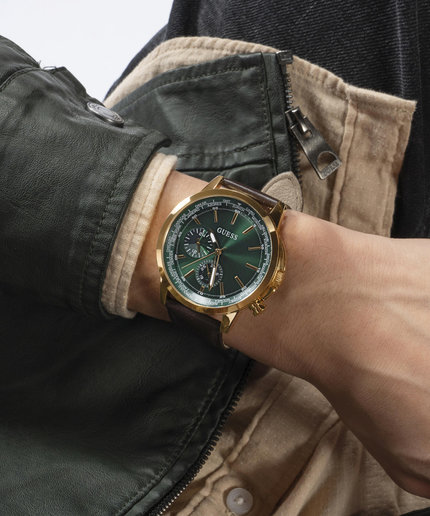 Módní Spec hodinky, Černá, Hnědá, Zlatá barva, 2024