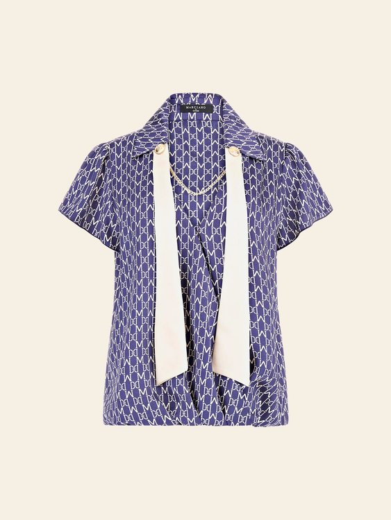 Modrá, Multi barva, New Monogram košile