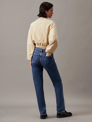 Woven Label mikina – Calvin Klein Jeans, Béžová, Hnědá, Khaki barva Ženy