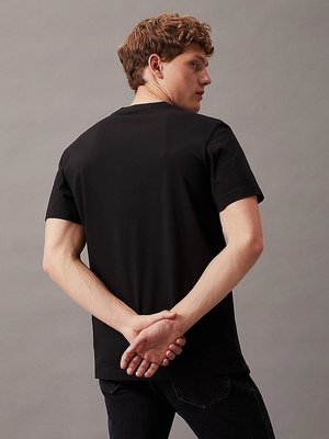 Monologo Applique triko – Calvin Klein Jeans, Černá barva Muži