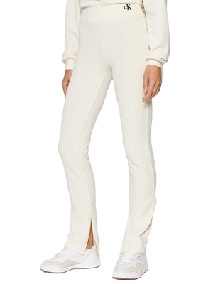 Velvet rib kalhoty Bílá barva Ženy