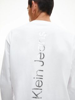 Luxusní Institutional Back Logo triko, Bílá barva, S, M, L, XL