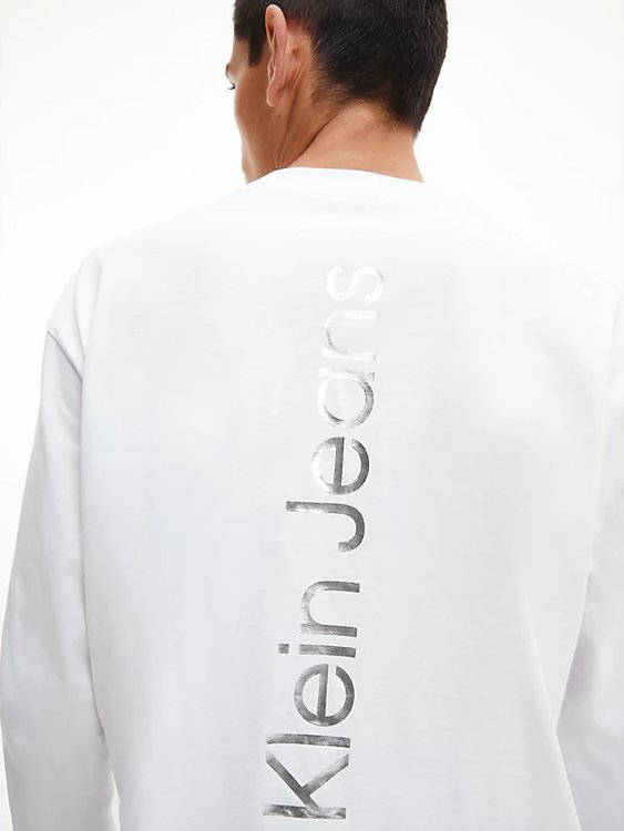 Luxusní Institutional Back Logo triko, Bílá barva, S, M, L, XL