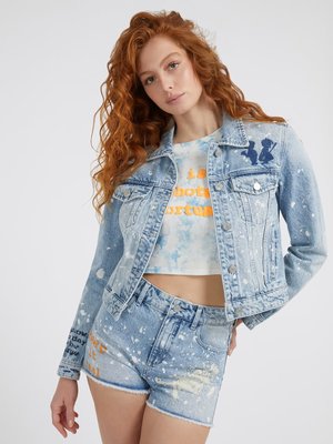 GUESS – Stevie Denim bunda, Modrá barva