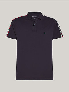 Global Stripe Monotype polo Modrá barva Muži