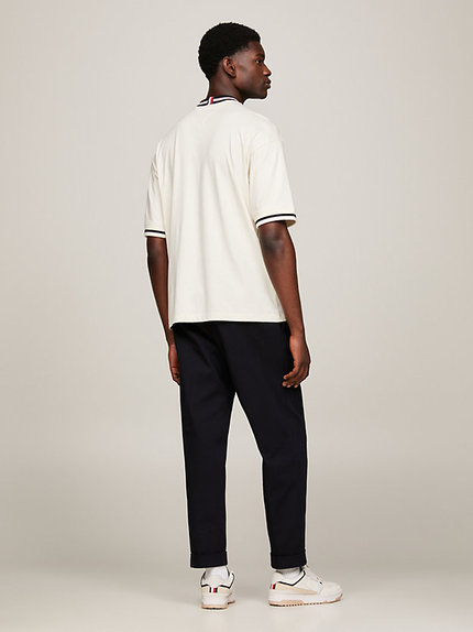 Módní Laurel Tipped triko, Krémová barva, 2024