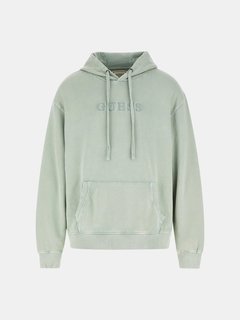 GUESS, Zelená barva Finch Terry mikina s kapucí