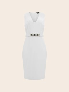 Módní Dallas šaty, Bílá barva, 2024