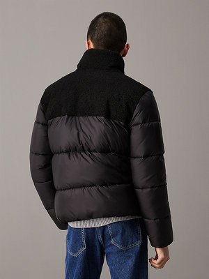 Sherpa Puffer bunda – Calvin Klein Jeans, Černá barva Muži