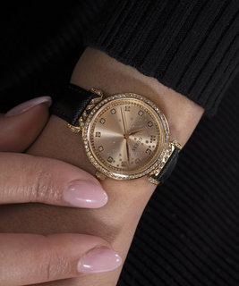 GUESS – Enchantment hodinky, Černá, Zlatá barva 1