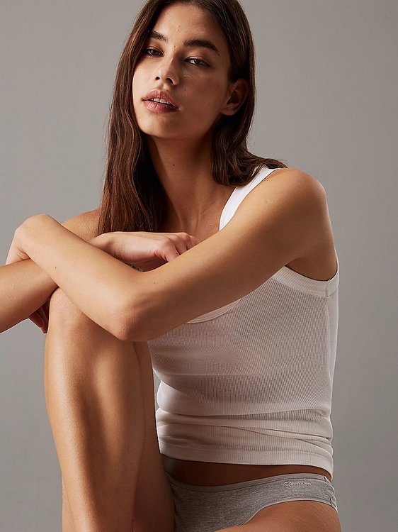 Luxusní Ideal Cotton tanga 3ks, Černá, Červená, Šedá barva, XS, S, M, L