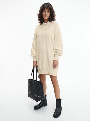 Calvin Klein Jeans – Monogram šaty, Béžová, Krémová barva