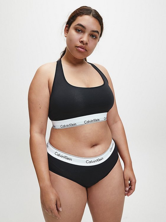 Modern Cotton podprsenka PLUS SIZE – Calvin Klein Underwear, Černá barva Ženy, Ženy