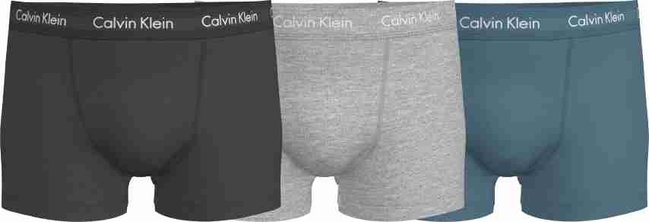 Luxusní Cotton boxery 3ks, Khaki, Šedá, Tyrkysová barva, S, M, L, XL